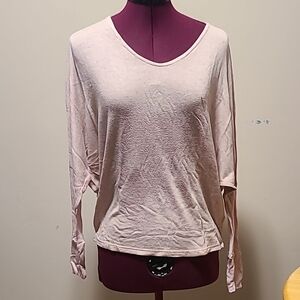 Women's Light Pink Bat Wing Top